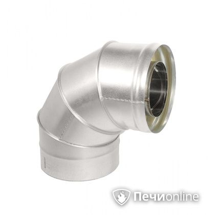 Колено 90° сэндвич Теплов и Сухов Отвод Термо 87* ОТ-Р 430-0.5/оцинковка D150/210 ТиС в Балашихе
