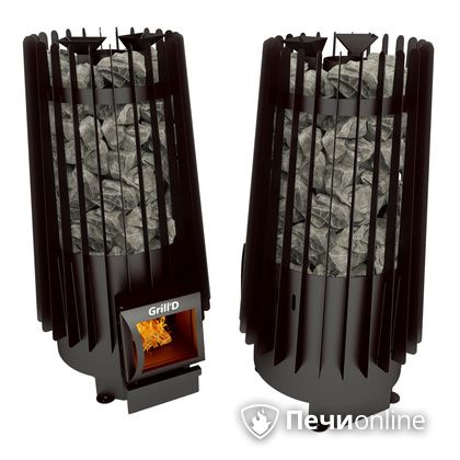 Дровяная печь-каменка GrillD Cometa Vega 180 short black в Балашихе