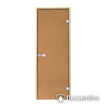 Дверь для бани Harvia Стеклянная дверь для сауны 7/19 коробка сосна бронза  D71901М в Балашихе